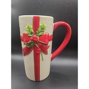St. Nicholas Square Holly Jolly Tall Coffee Latte Cocoa‎ Mug Cup